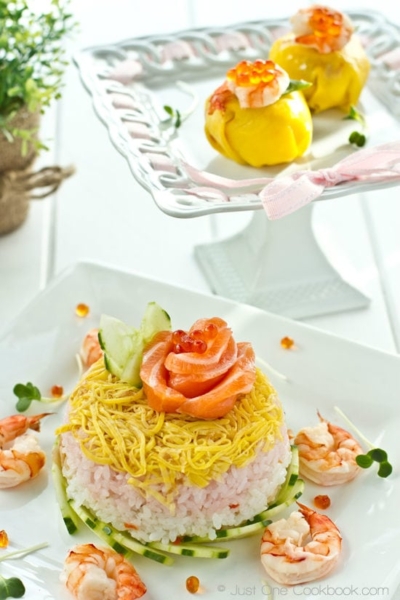 Chirashi Sushi Cake | JustOneCookbook.com