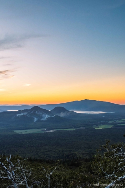 Sunset over Akan Mashu National Park