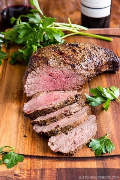 Tender and Juicy Wood-Smoked Tri-Tip Cooked in Stovetop Smoker. | JustOneCookbook.com @justonecookbook